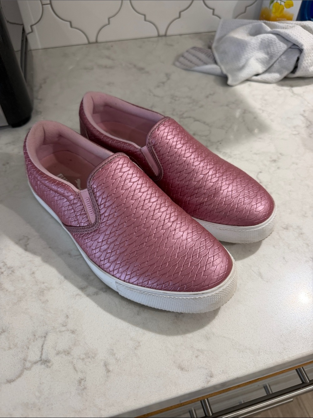 Women’s Slip-On puma golf shoes - Pink Metallic